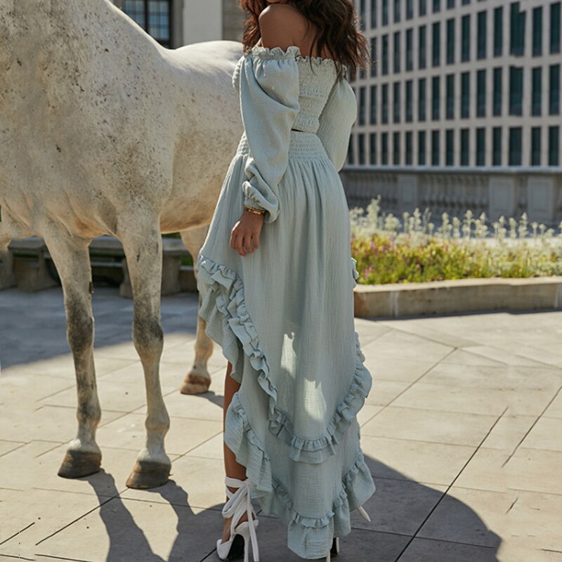 Boho Ruffle Two-Piece Set | Women's Fashion | Effortless Romance